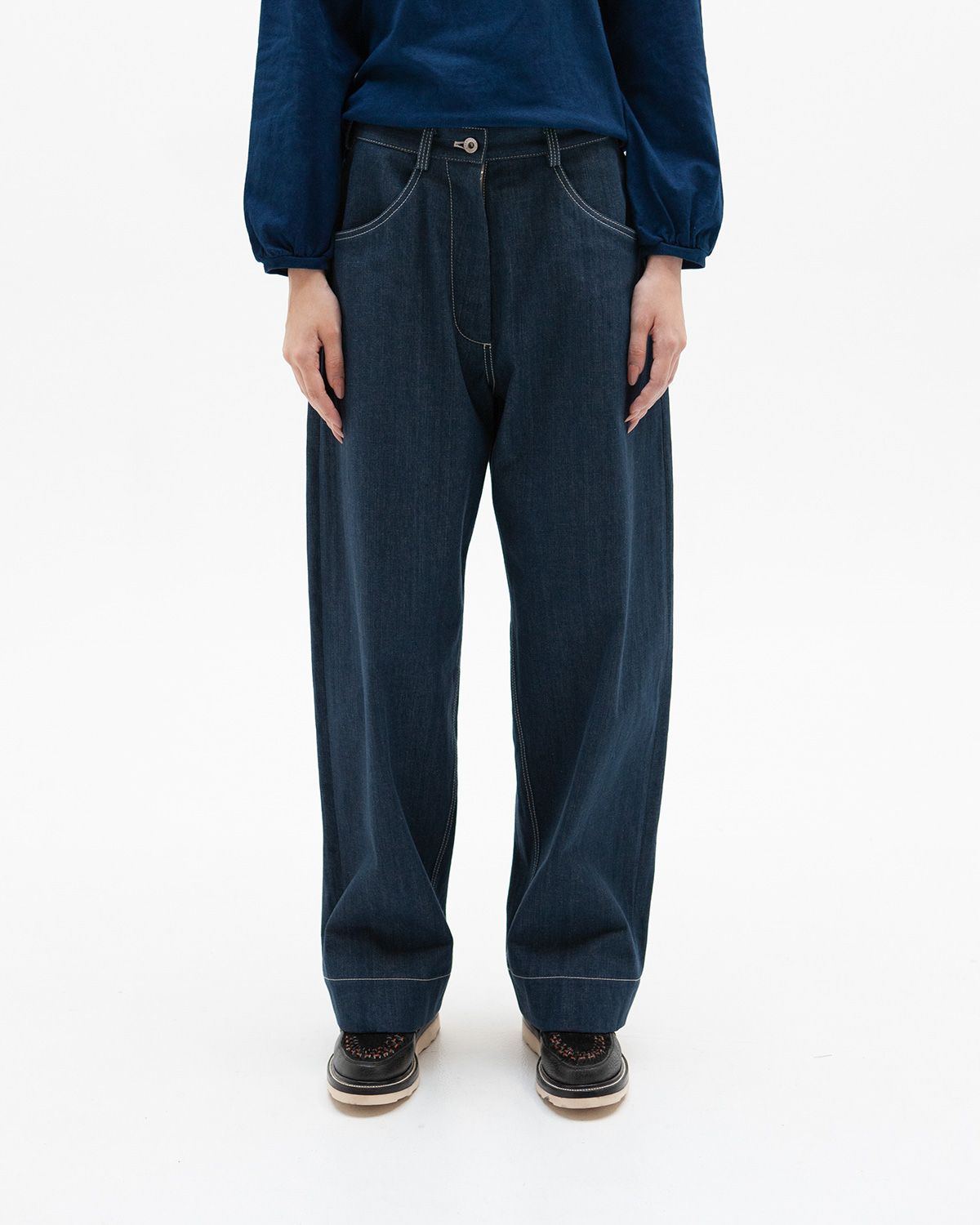 【BAON】Tsukkou banding ribbon denim pants TWEE Hope Boot Cut Denim Pants | Bootcut for Women | KOODING