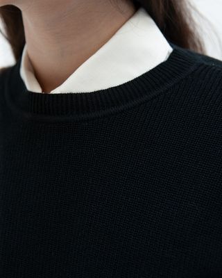 W&#39;MENSWEAR WAFFLE PULLOVER IN BLACK