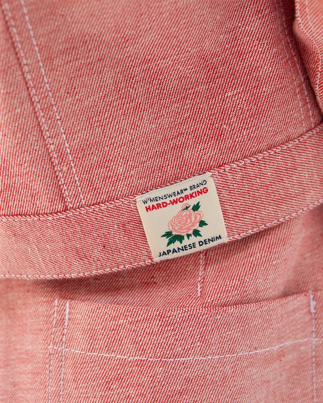 W'MENSWEAR ENGINEER'S JACKET IN RED DENIM
