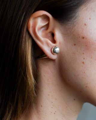 W&#39;MENSWEAR &#39;KAREN-PUNK&#39; SILVER EARRING