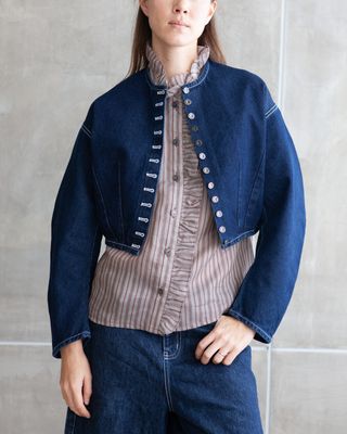 W&#39;MENSWEAR BLOOMER JACKET IN INDIGO