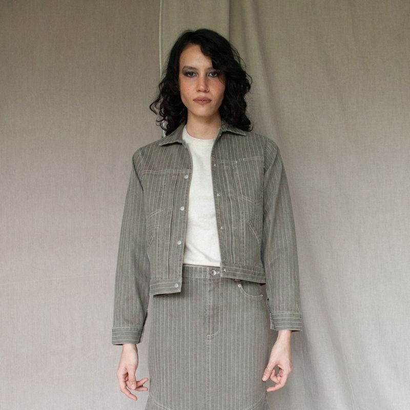 W&#39;MENSWEAR ENGINEERS JACKET IN BROWN