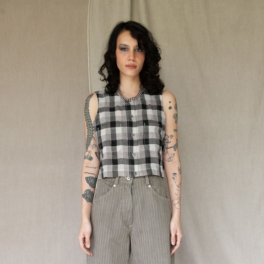 W&#39;MENSWEAR NAA SHIRT IN GREY CHECK