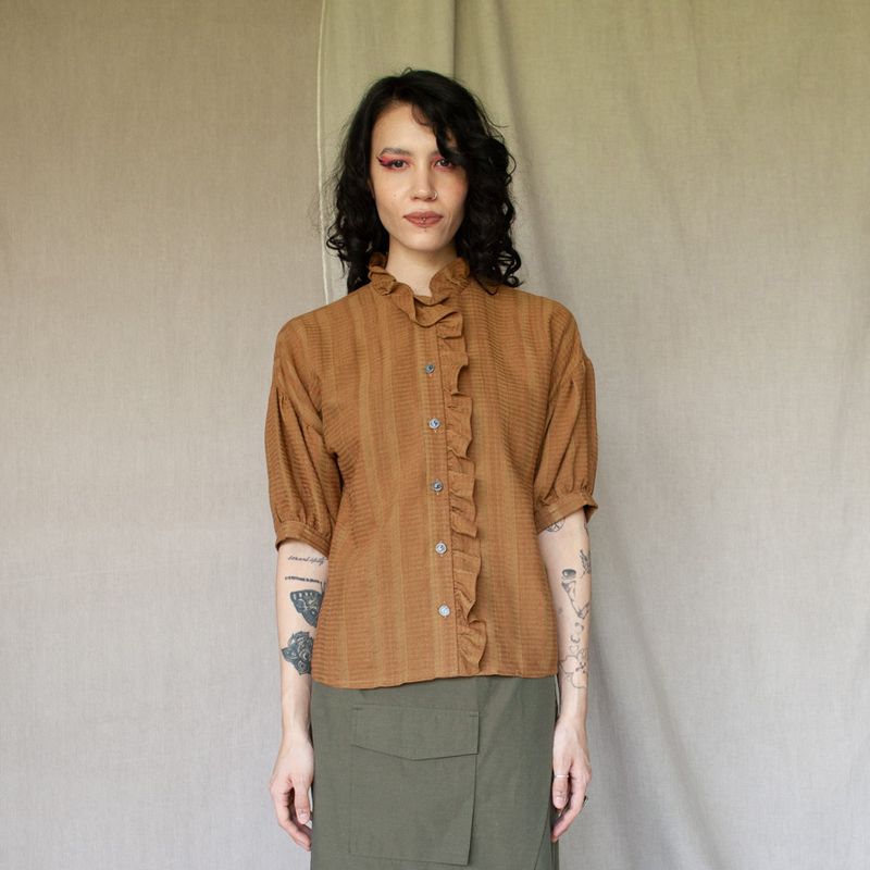 W&#39;MENSWEAR PLAY SHIRT IN BROWN