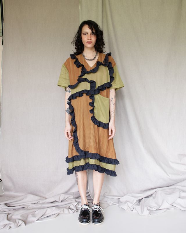 W&#39;MENSWEAR RUFFLE DRESS