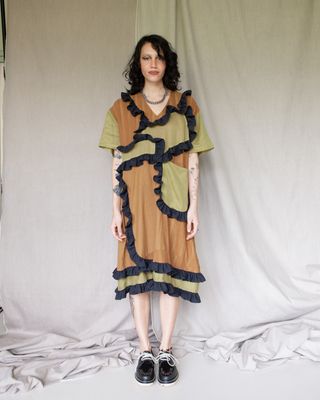 W&#39;MENSWEAR RUFFLE DRESS