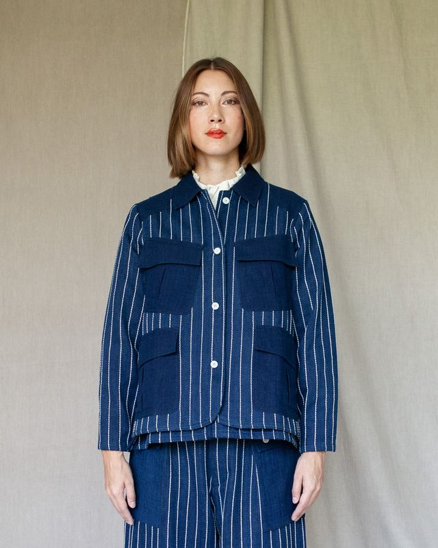 W’MENSWEAR FOR KARDO RALLEY JACKET IN INDIGO