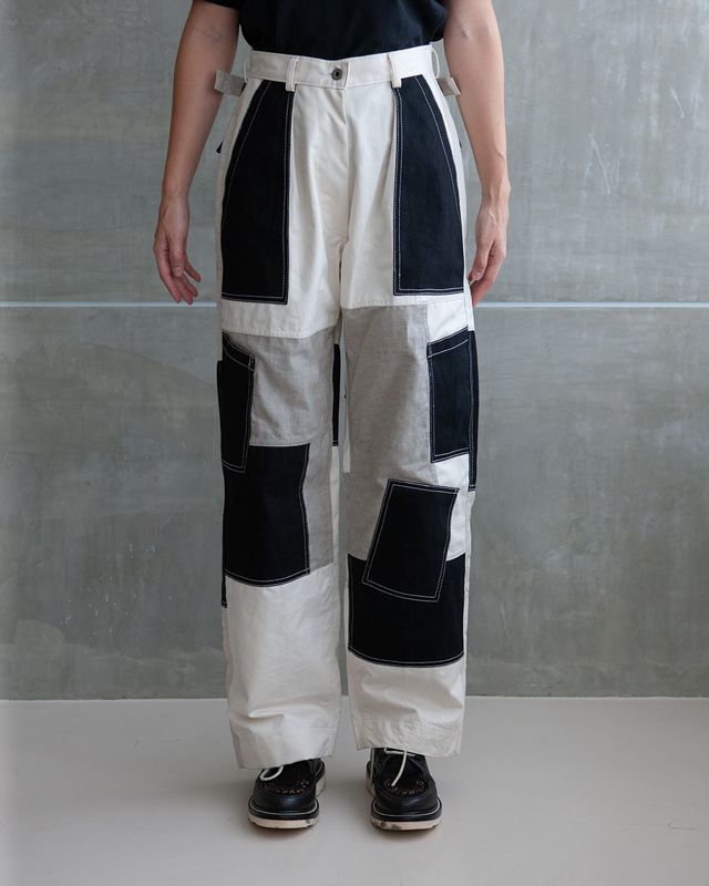 GOOD &#39;OL WHATS-HER-FACE UNISEX FREEDOM FLIGHT PANTS IN BLACK AND WHITE