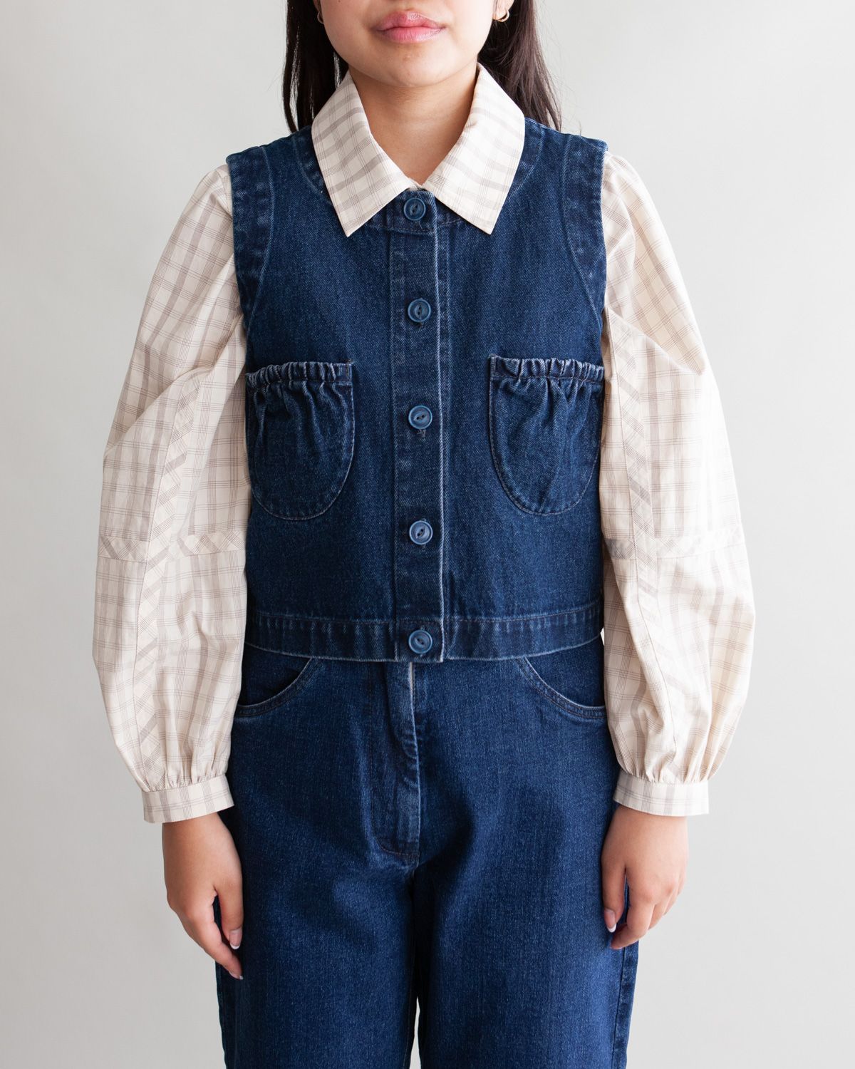 W&#39;MENSWEAR NAA VEST IN WASHED DENIM