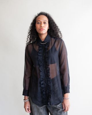 W&#39;MENSWEAR DINNER SHIRT IN BLACK