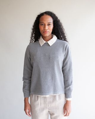 W&#39;MENSWEAR WAFFLE PULLOVER IN GREY