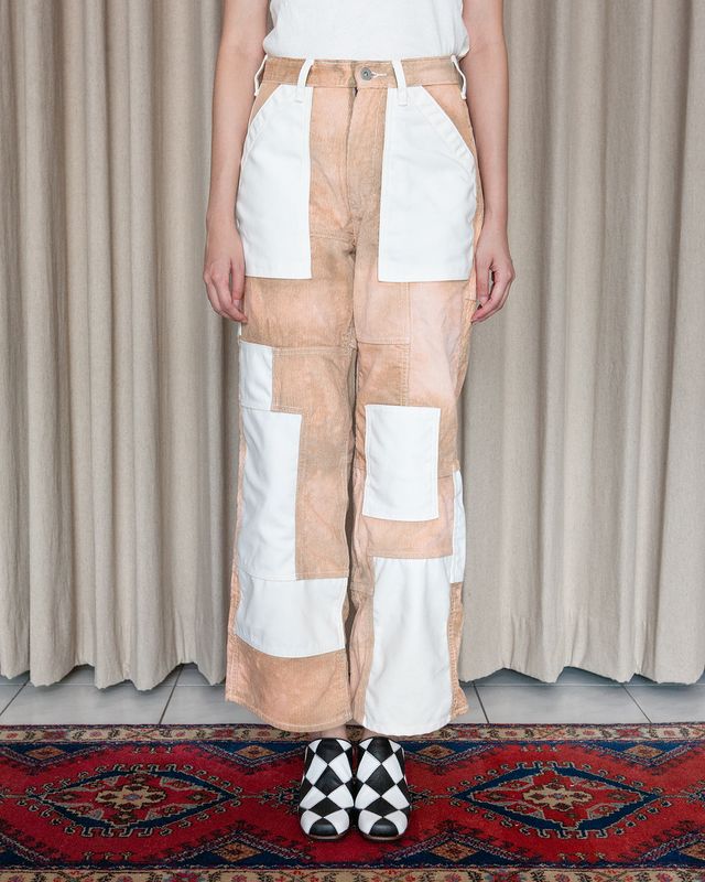 GOOD 'OL WHATS-HER-FACE UNISEX FREEDOM FATIGUE PANTS IN VINTAGE BEIGE GOOD 'OL WHATS-HER-FACE UNISEX FREEDOM FATIGUE PANTS IN VINTAGE BEIGE