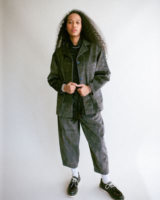 W'MENSWEAR SERVICE BLAZER IN GREY