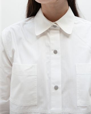 W'MENSWEAR CREW SHIRT IN OFF-WHITE W'MENSWEAR CREW SHIRT IN OFF-WHITE