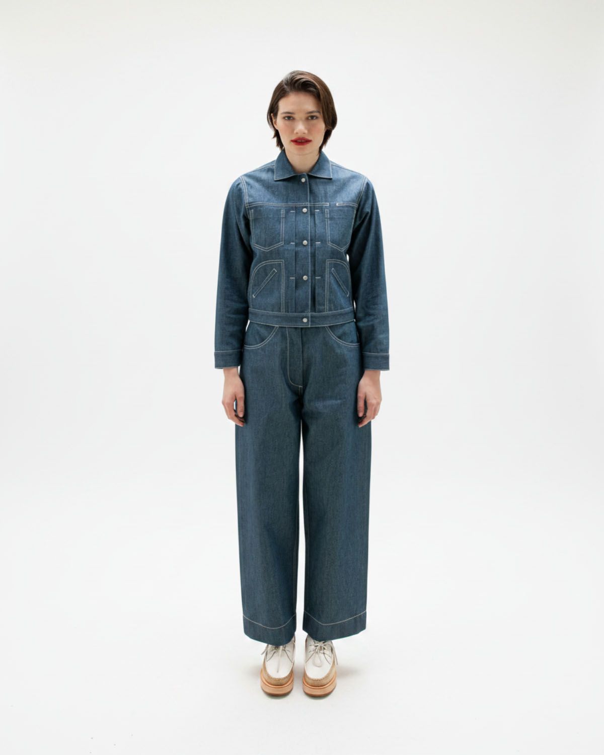 W'MENSWEAR ENGINEER'S JACKET IN DENIM