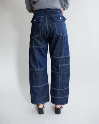 GOOD 'OL WHATS-HER-FACE UNISEX FREEDOM FATIGUE PANTS IN DENIM