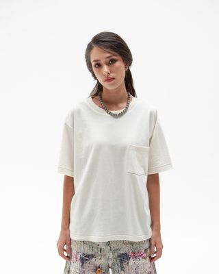 W'MENSWEAR BOWL TEE IN NATURAL W'MENSWEAR BOWL TEE IN NATURAL
