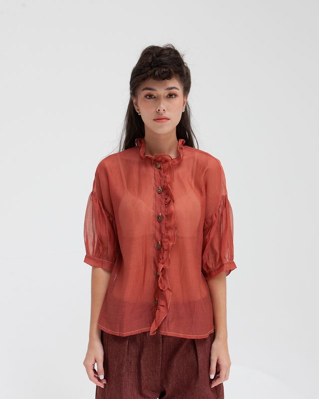 W'MENSWEAR PLAY SHIRT IN BRICK W'MENSWEAR PLAY SHIRT IN BRICK