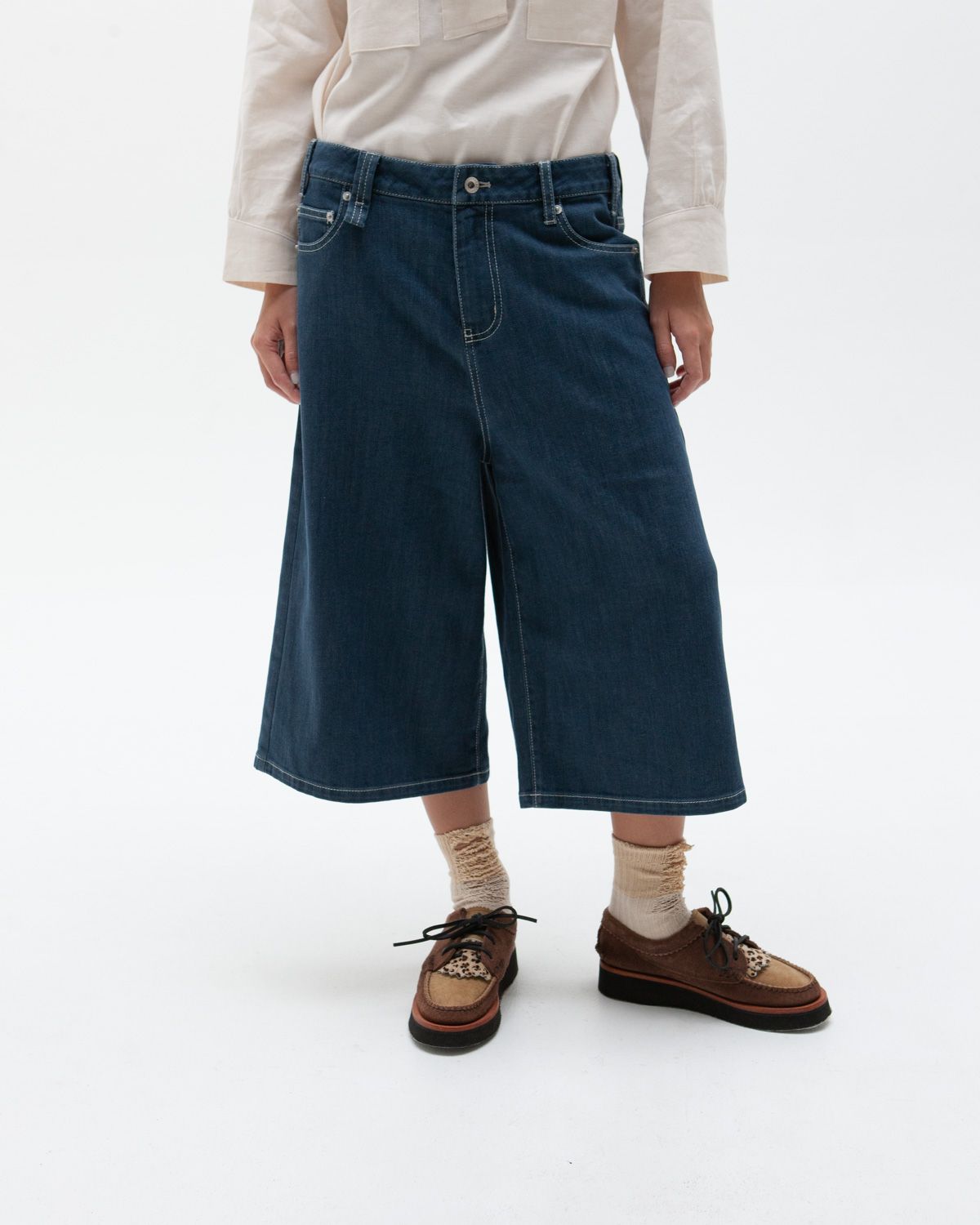 W'MENSWEAR BOWL SHORTS IN DENIM W'MENSWEAR BOWL SHORTS IN DENIM