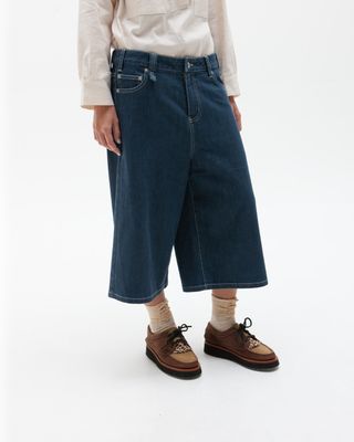 W'MENSWEAR BOWL SHORTS IN DENIM