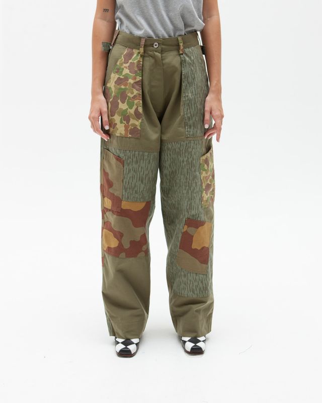 GOOD 'OL WHATS-HER-FACE FREEDOM FLIGHT TROUSER IN ARMY GREEN CAMO GOOD 'OL WHATS-HER-FACE FREEDOM FLIGHT TROUSER IN ARMY GREEN CAMO