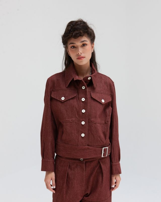 W'MENSWEAR DESPATCH JACKET IN BROWN