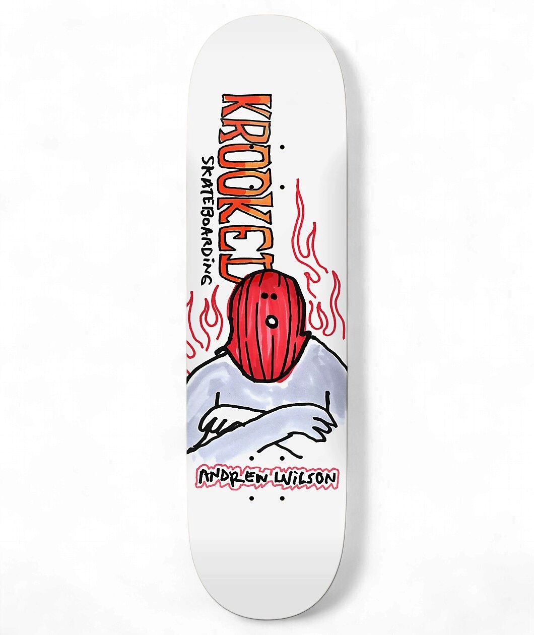 Krooked Wilson Fire Mask 8.75 Deck