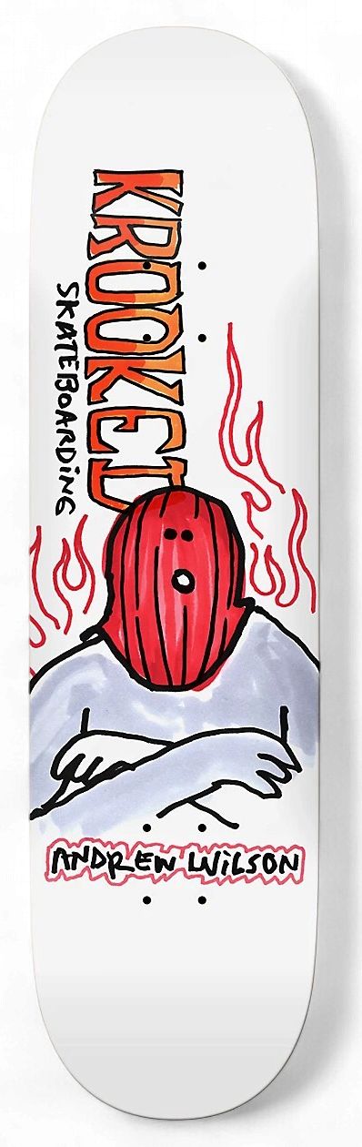 Krooked Wilson Fire Mask 8.75 Deck
