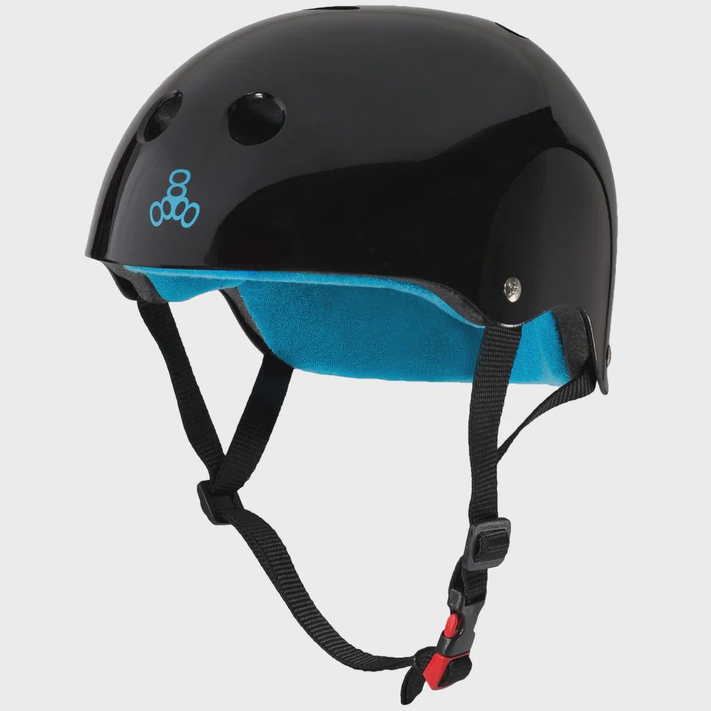 Triple Eight Certified Sweatsaver Helmet, Color: Black Gloss, Size: Xs/S
