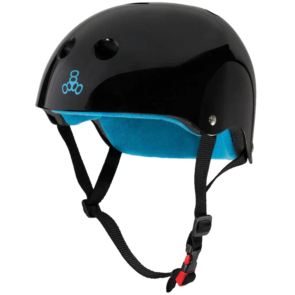 Triple Eight Certified Sweatsaver Helmet, Color: Black Gloss, Size: Xs/S