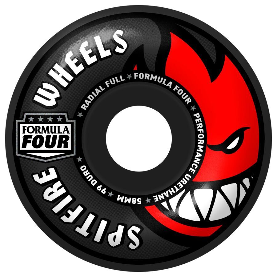 Spitfire Wheels Radial Full 99a Black, Size: 58
