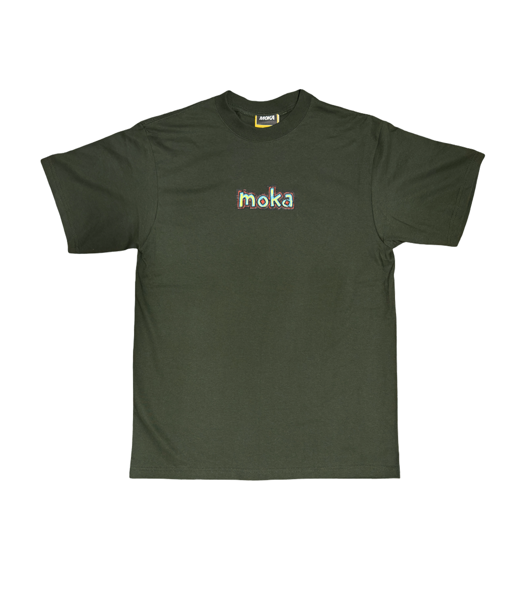 Moka Scribble Green T Shirt, Size: S