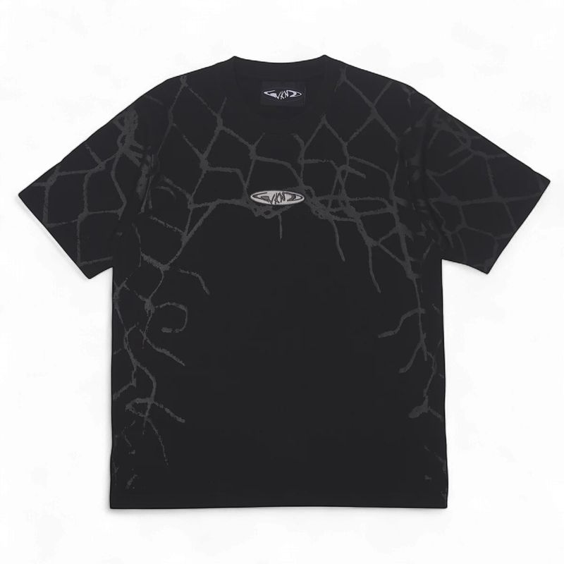 WKND Fish Emblem Faded Black Shirt