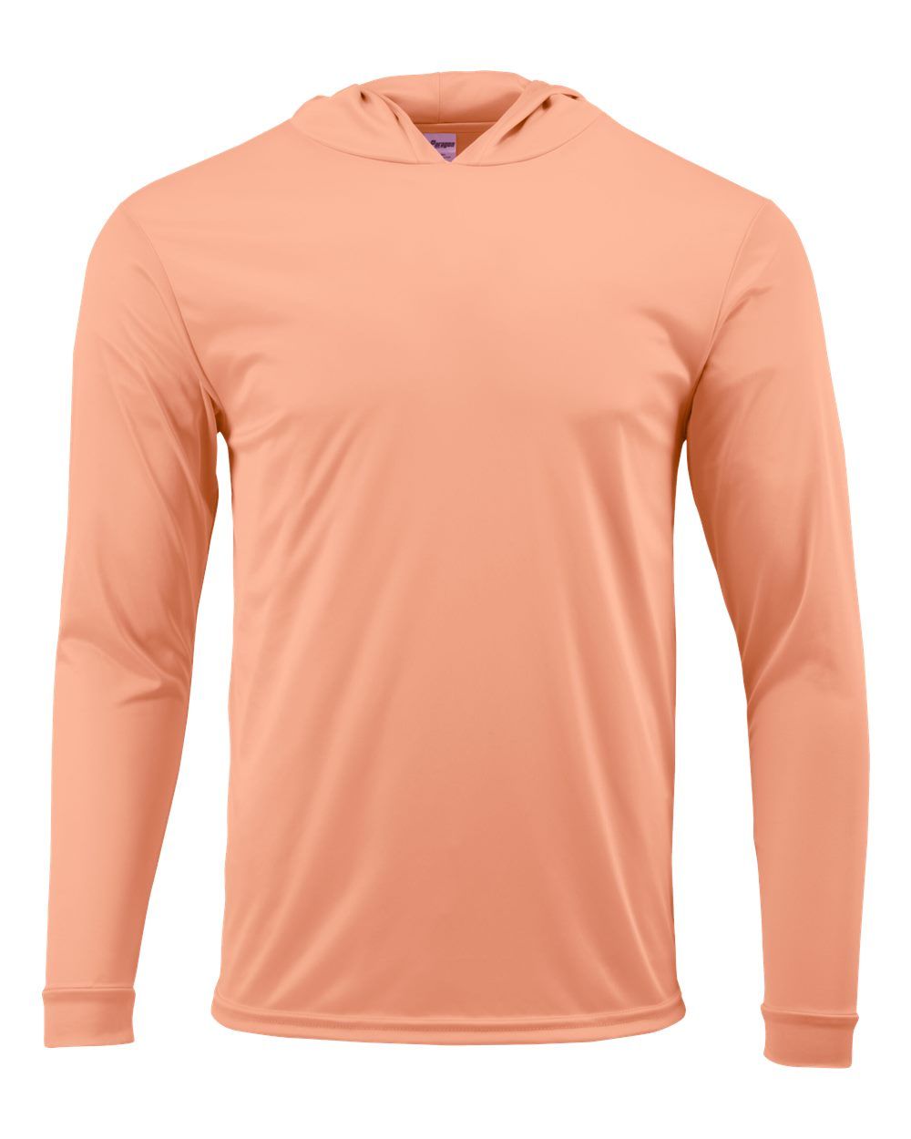 220 UNISEX BAHAMA PERFORMANCE HOODED LONG SLEEVE T-SHIRT- CORAL