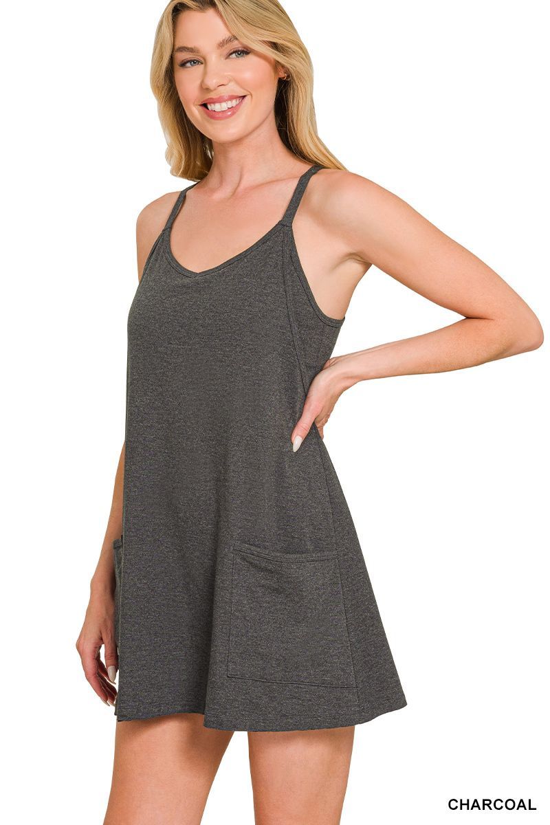 3405 MINI DRESS WITH BUILT-IN ROMPER LINER