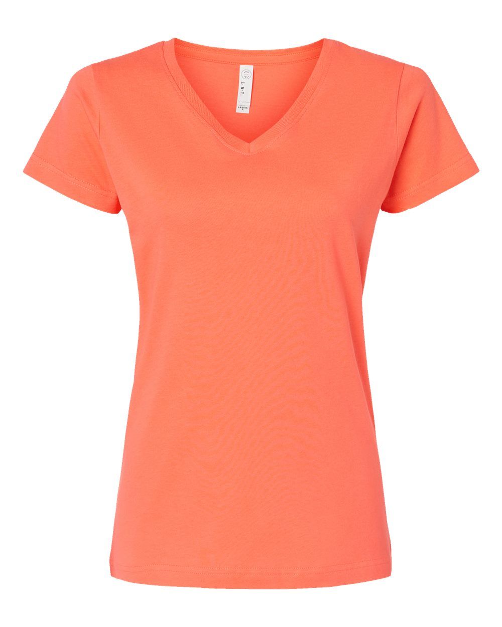 3507 WOMEN'S V-NECK T-SHIRT PAPAYA