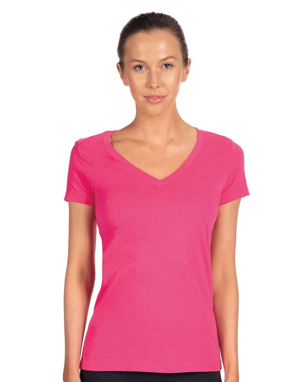 1540 WOMEN'S IDEAL V-NECK T-SHIRT-RASPBERRY