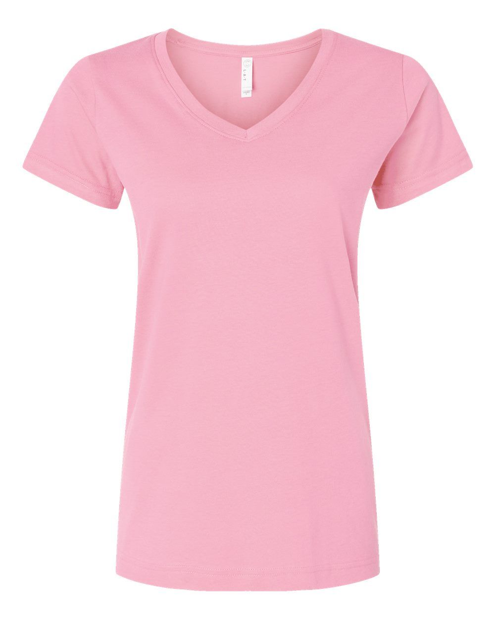 3507 WOMEN'S V-NECK T-SHIRT PINK