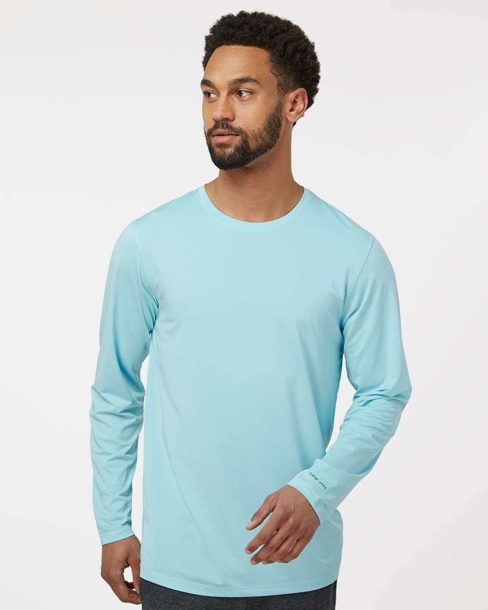 222 UNISEX ARUBA PERFORMANCE LONG SLEEVE T-SHIRT-AQUA BLUE