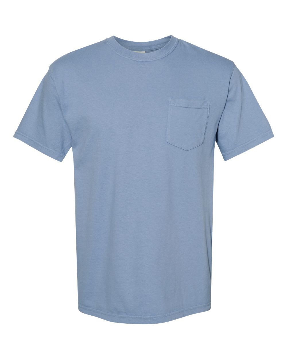 6030 COMFORT COLORS POCKET GARMENT-DYE T-SHIRT- WASHED DENIM
