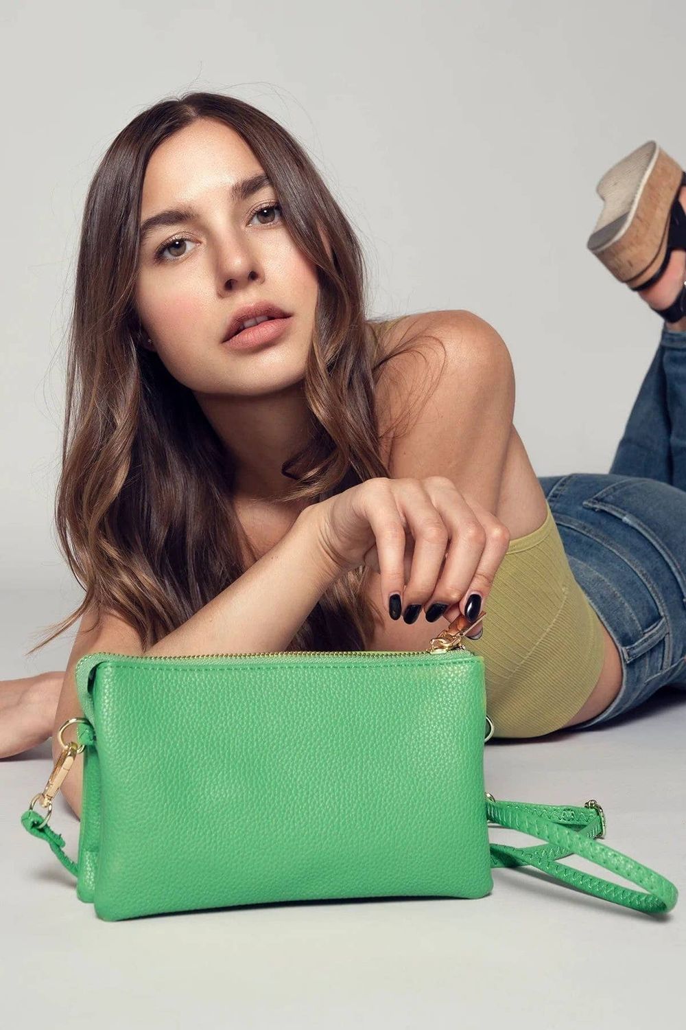 7013 Three Compart. Crossbody Bag