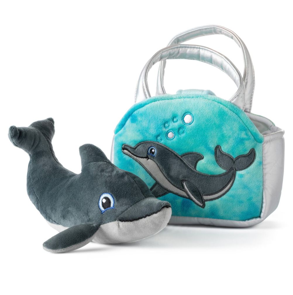 724520 PURSE&amp;PLUSH DOLPHIN TOY
