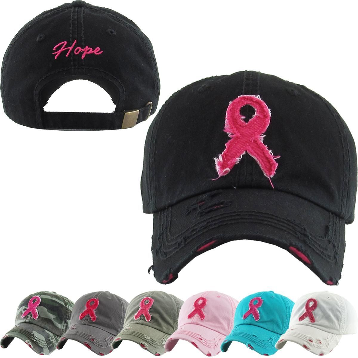 KBVT212 PINK RIBBON VINTAGE BALLCAP