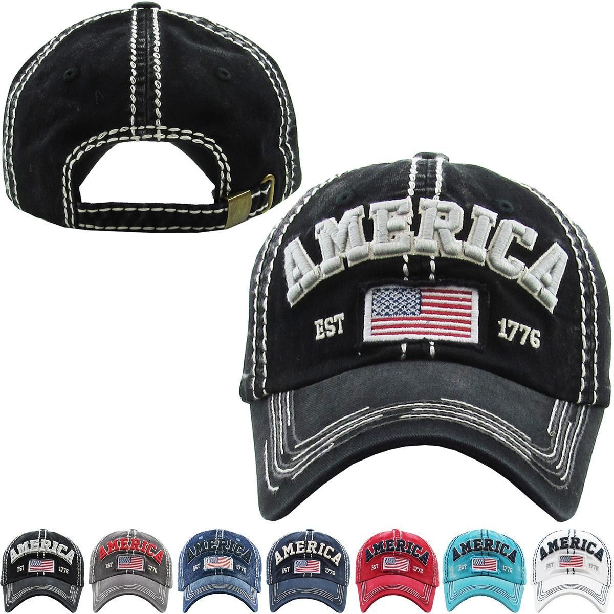 KBVT560 "USA/AMERICA" VINTAGE BALLCAP