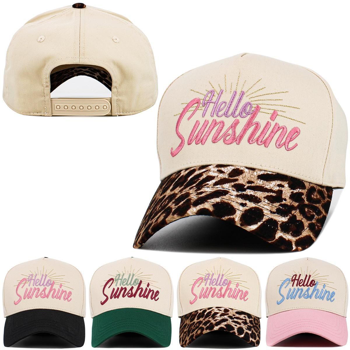 KBV1633 "HELLO SUNSHINE" FIVE PANEL BASEBALL CAP