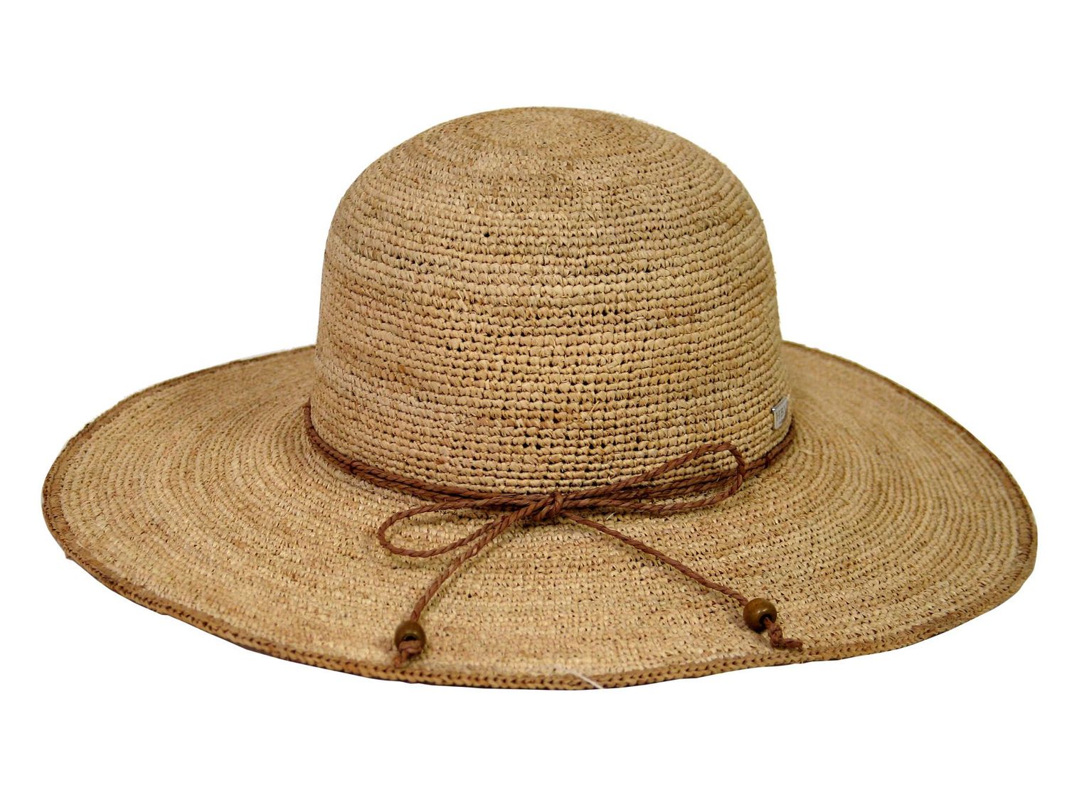WR5069 WOMEN'S CROCHETED RAFFIA SUN HAT