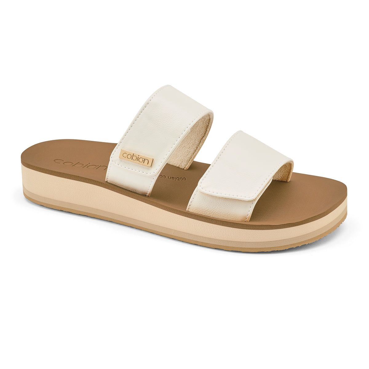 Cobian Women's Dana Rise Flatform Slide Sandals | White