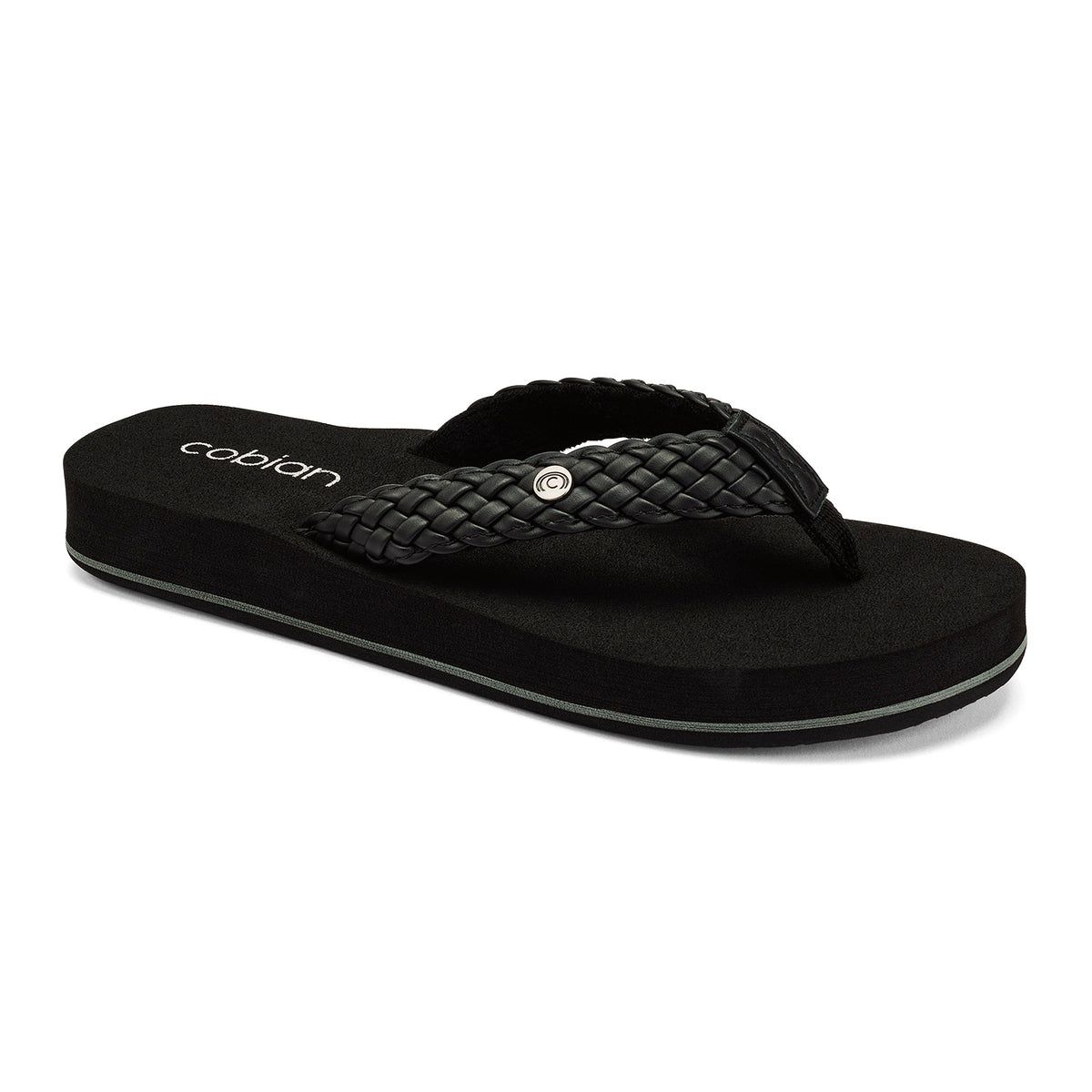 Cobian Women's Braided Bounce Flip Flops | Black