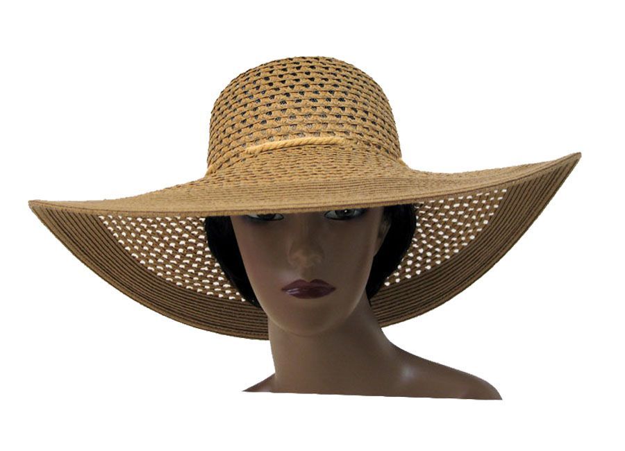 WP4077 STRAW WIDE BRIM HAT