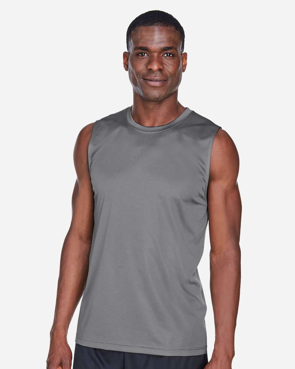TT11M MEN'S ZONE PERFORMANCE MUSCLE T-SHIRT-SPORT GRAPHITE